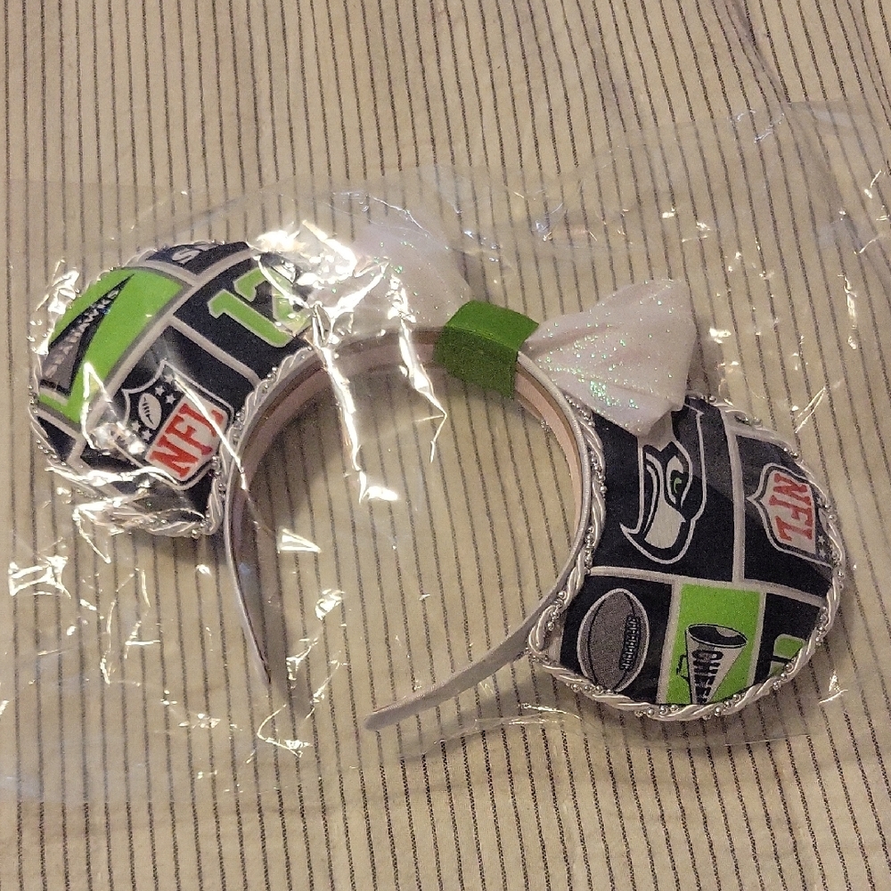 NFL Seahawks Themed Mickey Ears Headband